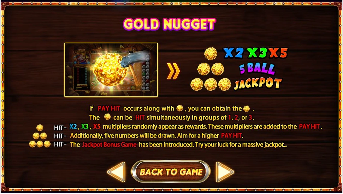 Gold Mine · Guide screen 2