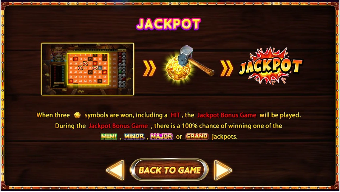 Gold Mine · Guide screen 4