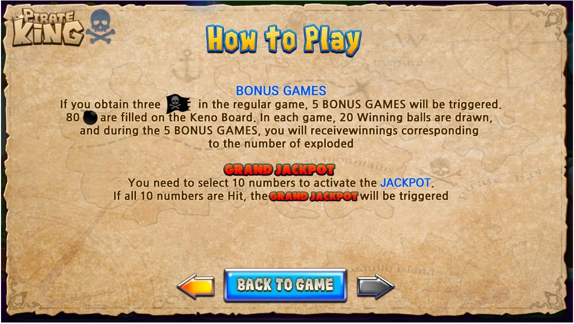 Pirate King · Guide screen 5