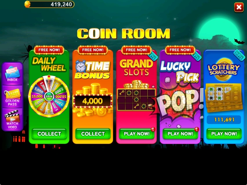 COIN ROOM · Choose a bonus