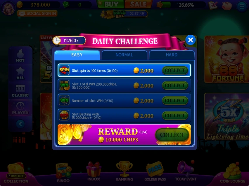 DAILY CHALLENGE · Targets and rewards