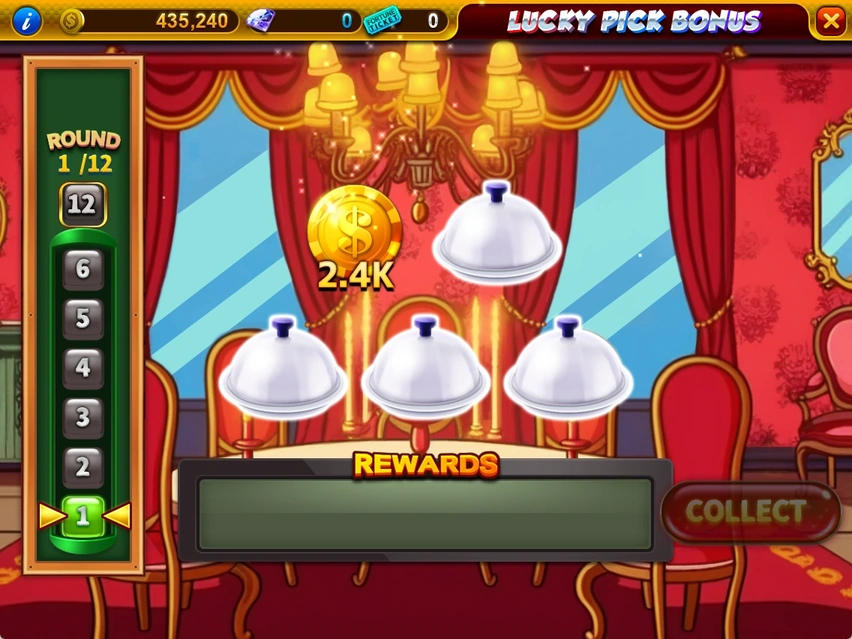 LUCKY PICK BONUS · Choices and rewards