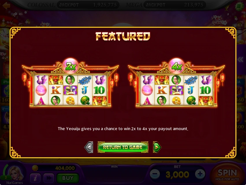 FEATURED · Slot features