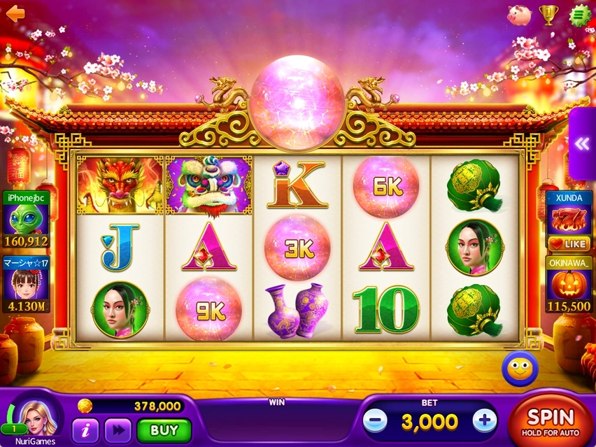 Slot controls · BET and SPIN
