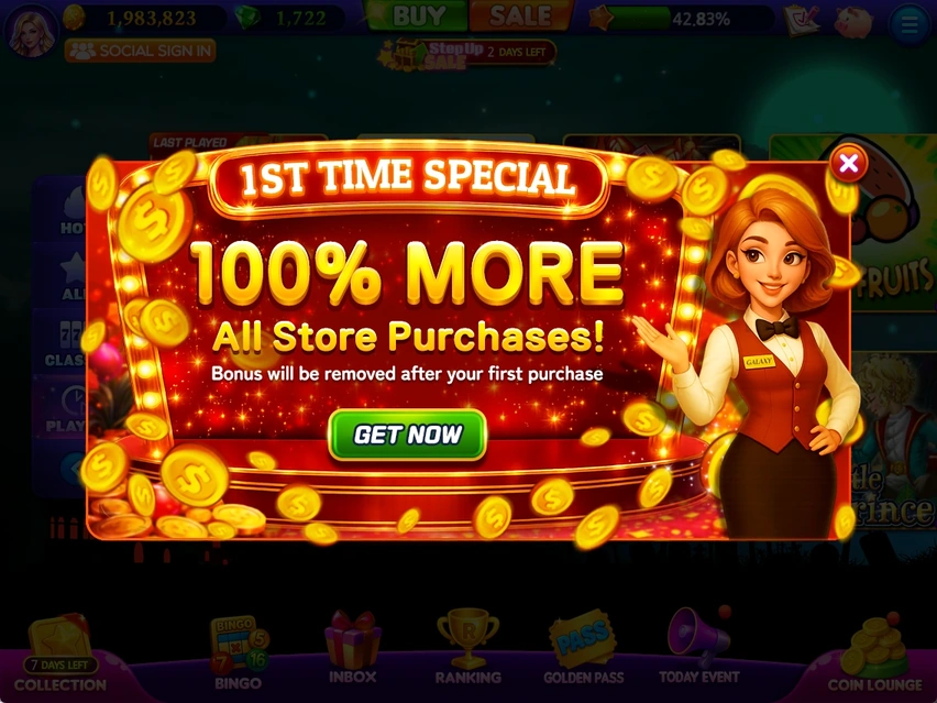 1ST TIME SPECIAL · First-purchase offer