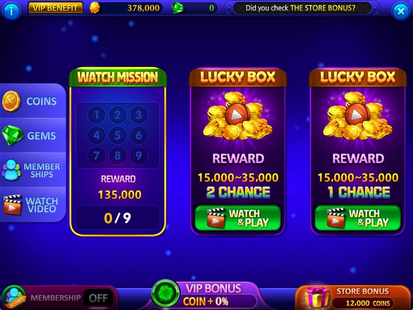 WATCH VIDEO · Missions and LUCKY BOX