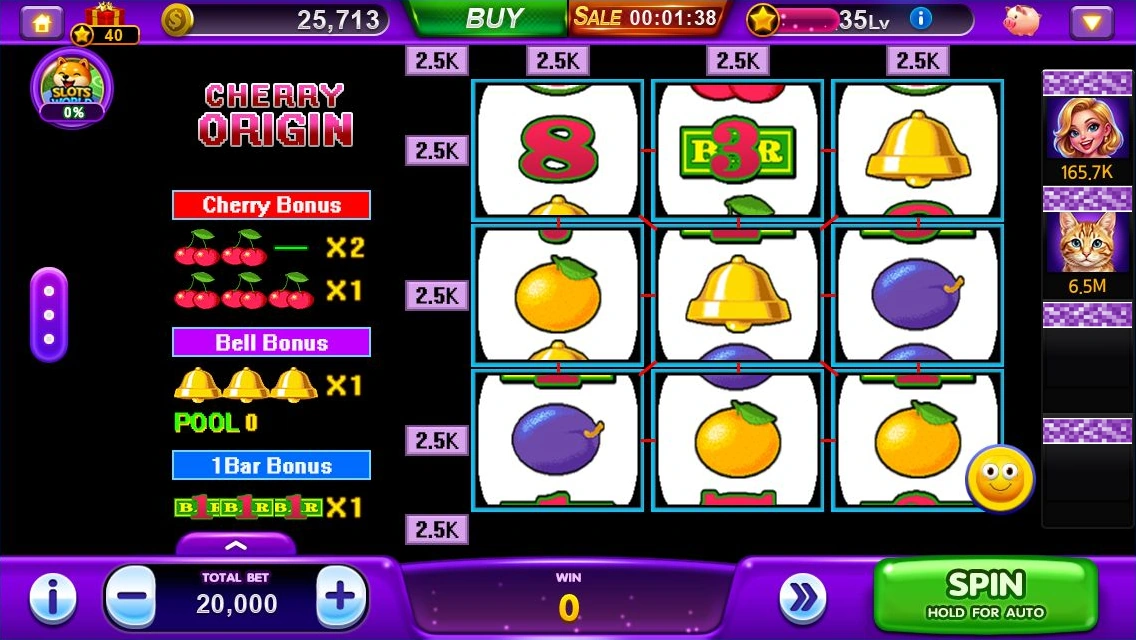 Cherry Origin · Game screen