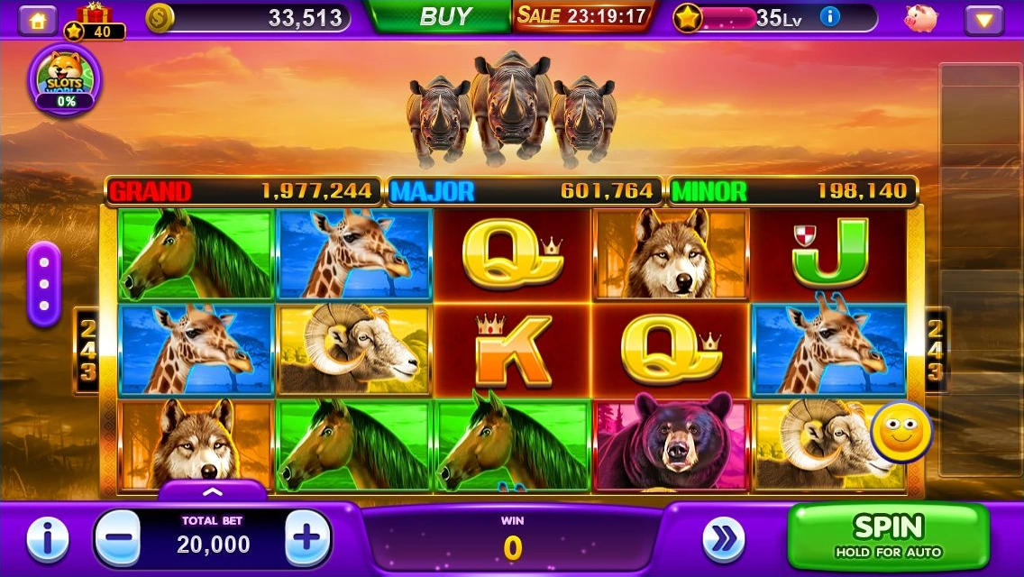 Golden Rhino · Game screen