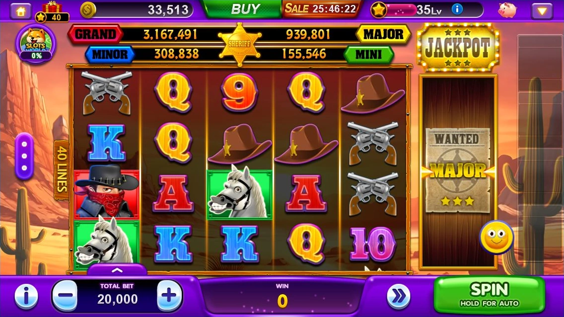 Sunset Sheriff · Game screen